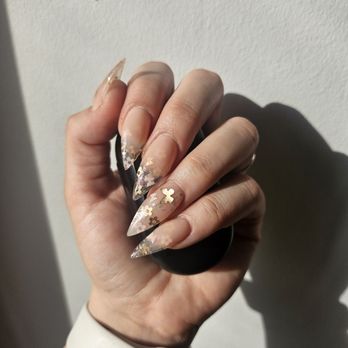 AJ Nails Spa - French Tip butterfly nails - Nail Salons Near Me - Vacaville, California