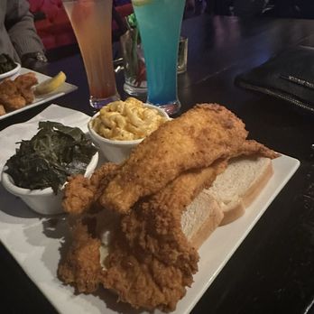 Miss Carter's Place - Catfish, greens,  mac & cheese, and two nonalcoholic drinks! Whew...AMAZING. - Seafood Near Me - Baltimore, Maryland