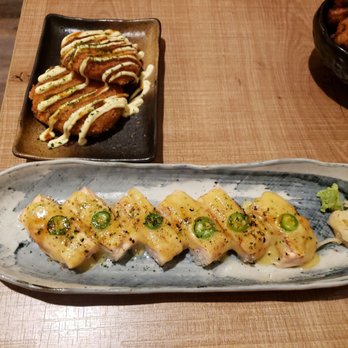 Shio Japanese Kitchen - Korroke & basil mayo Salmon oishi sushi - Japanese Near Me - Coquitlam, British Columbia Shio Japanese Kitchen - Korroke & basil mayo Salmon oishi sushi - Japanese Near Me - Coquitlam, British Columbia
