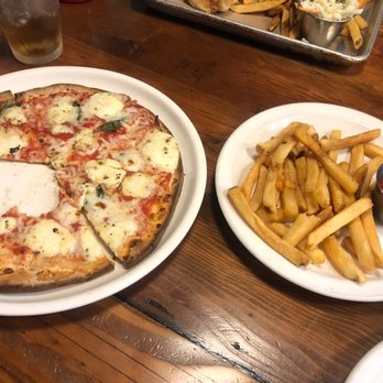 matchbox - Holy Grail Margherita Pizza with gluten free crust and a side of Fries - New American Near Me - Washington, DC, District of Columbia matchbox - Holy Grail Margherita Pizza with gluten free crust and a side of Fries - New American Near Me - Washington, DC, District of Columbia