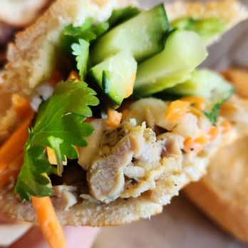 220C Banh Mi and Sweets - Grilled Chicken Sandwich (less meat & add cucumber). As always, it's really delicious - Sandwiches Near Me - Matthews, North Carolina 220C Banh Mi and Sweets - Grilled Chicken Sandwich (less meat & add cucumber). As always, it's really delicious - Sandwiches Near Me - Matthews, North Carolina