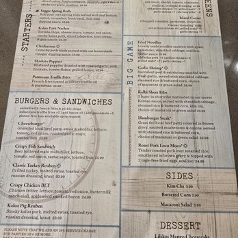 Stinger Ray's Tropical Bar & Grill - Menu Front - Bars Near Me - Honolulu, Hawaii Stinger Ray's Tropical Bar & Grill - Menu Front - Bars Near Me - Honolulu, Hawaii