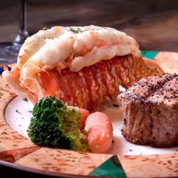 Lynn's Steakhouse - Our Surf & Turf with Australian Rock Lobster Tails