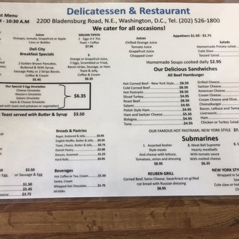 Deli City Restaurant - Great Prices for Homestyle food - Sandwiches Near Me - Washington, DC, District of Columbia
