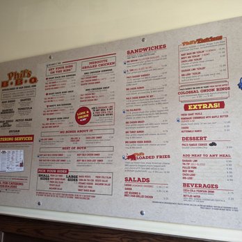 Phil's BBQ - Menu April 2021 - Barbeque Near Me - San Diego, California