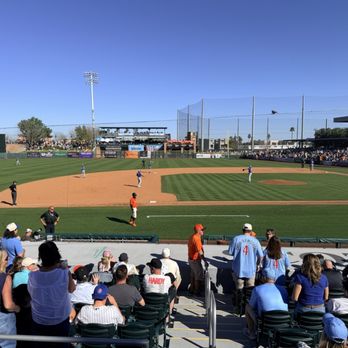 Scottsdale Stadium - Third base line by visitor's dugout - Stadiums & Arenas Near Me - Scottsdale, Arizona Scottsdale Stadium - Third base line by visitor's dugout - Stadiums & Arenas Near Me - Scottsdale, Arizona
