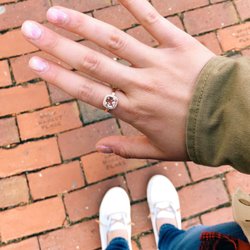 Platinum House - Stunning Allison-Kaufman, 14k Rose Gold, Morganite ring. Thank you, Karen & Platinum House!