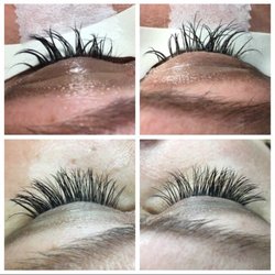 Jaggedge Salon - Lashes by Jess fabebook.com/enviouslash Before and after- fixed lashes