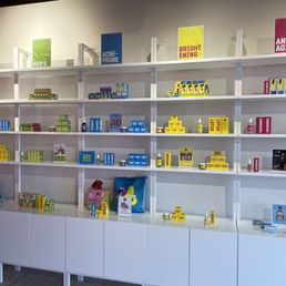 Product display in front reception area Product display in front reception area