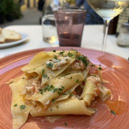 Pasta with sea bass