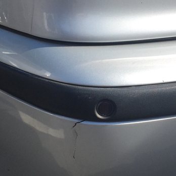 Bumper Buddies - Before: 4" crack at rear bumper corner - Body Shops Near Me - Anaheim, California Bumper Buddies - Before: 4" crack at rear bumper corner - Body Shops Near Me - Anaheim, California