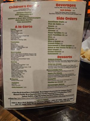 Menu photo 7 Carlos O'Brien's Mexican Restaurant Phoenix, AZ Menu photo 7 Carlos O'Brien's Mexican Restaurant Phoenix, AZ
