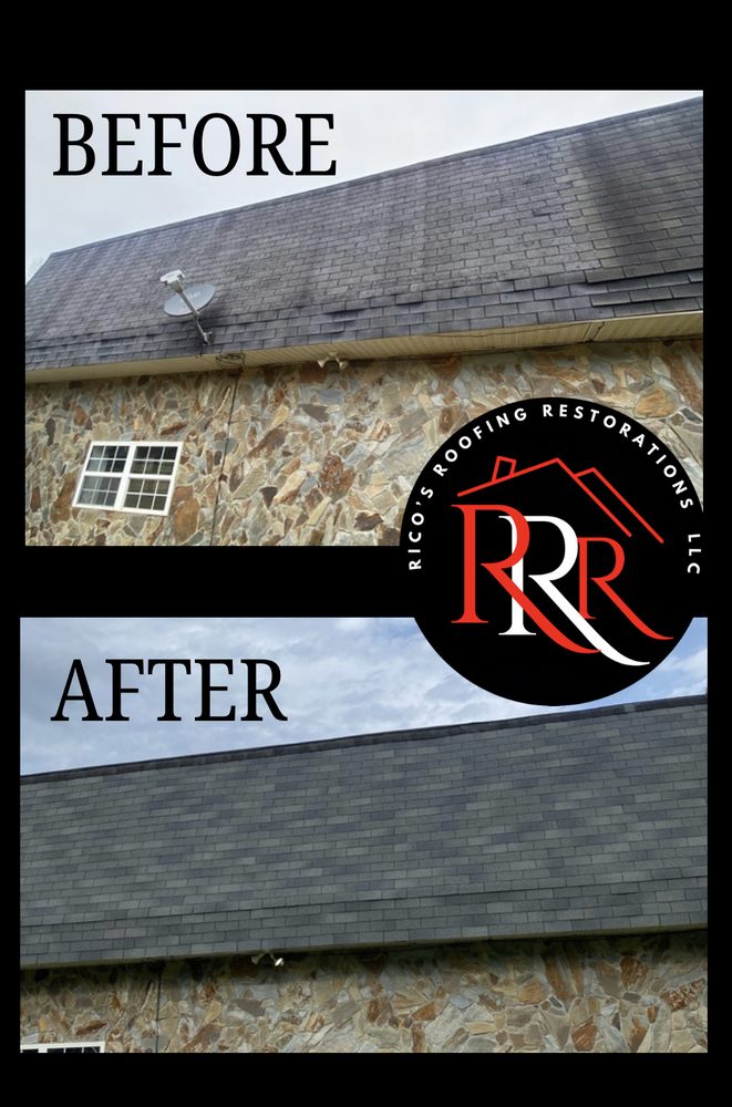 Slide of Rico’s Roofing Restorations