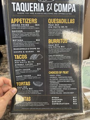 Menu photo 1 Taqueria El Compa Roseville, MI Menu photo 1 Taqueria El Compa Roseville, MI