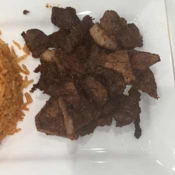 Fusion Vibes Kitchen + Lounge - Jollof Rice and Beef Suya Plantain - African Near Me - Richardson, Texas