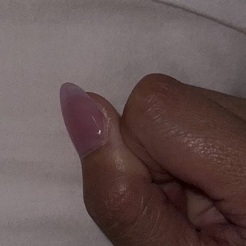 D's House Nails - Poor picture but the sides weren't filed so it's digging into my skin and hurts. - Nail Salons Near Me - Pleasant Hill, California