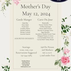 The Blue Pelican Inn - Mothers Day 2024
