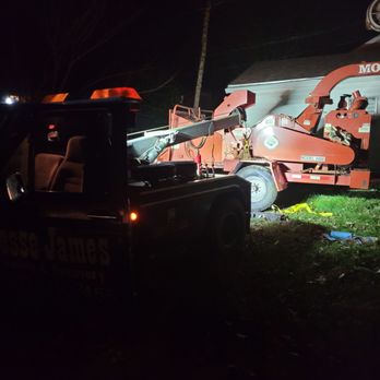 Jesse James Towing & Recovery - Had to lift a chipper to fix the tire - Roadside Assistance Near Me - Bloomington, Indiana Jesse James Towing & Recovery - Had to lift a chipper to fix the tire - Roadside Assistance Near Me - Bloomington, Indiana