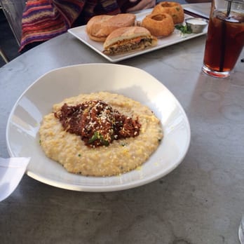 Eureka! - They have giant onion rings and my mom got ragu. It was interesting. Kind of porridge-y - American Near Me - Irvine, California