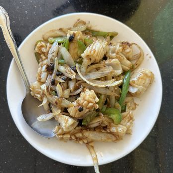 M's Kitchen - Squid with Black Bean Sauce - Chinese Near Me - Artesia, California M's Kitchen - Squid with Black Bean Sauce - Chinese Near Me - Artesia, California