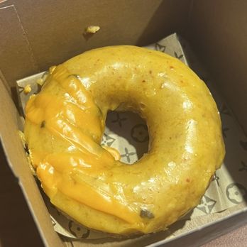 Holey Grail Donuts - fly by jing passionfruit and chili ($6) - Vegan Near Me - Hanalei, Hawaii