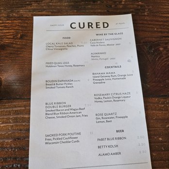 Cured - Happy hour menu - Cocktail Bars Near Me - San Antonio, Texas Cured - Happy hour menu - Cocktail Bars Near Me - San Antonio, Texas