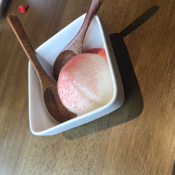 Shinya Shokudo - Peach mousse (more like jello) - Izakaya Near Me - Seattle, Washington