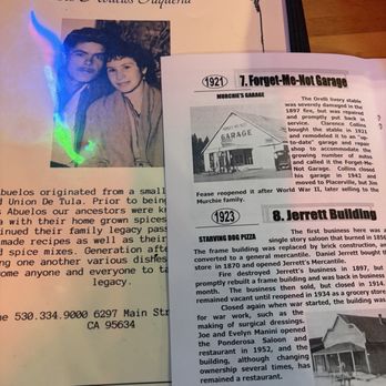 Los Abuelos Taqueria - Menu cover and appears that this building is number 8 on the walking tour : ) - Salad Near Me - Georgetown, California