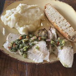 Chimichurri chicken with 2 sides