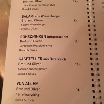 Fridrich Bar - Dinner menu - Wine Bars Near Me - Salzburg, 5 Fridrich Bar - Dinner menu - Wine Bars Near Me - Salzburg, 5