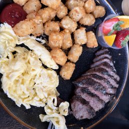 Steak and eggs was absolutely amazing. The meat was extremely flavorful and tender. Honestly some of the best steak and eggs I've ever had. Steak and eggs was absolutely amazing. The meat was extremely flavorful and tender. Honestly some of the best steak and eggs I've ever had.