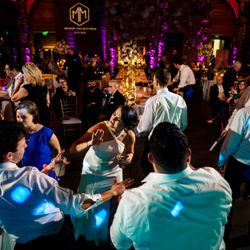 Remix Weddings- Mobile DJs - Grove Park inn wedding with a custom monogram and up lighting