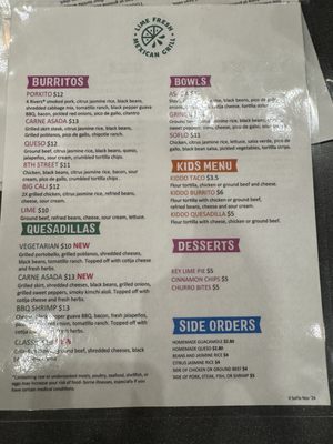 Menu photo 1 LIME Fresh Mexican Grill Plantation, FL Menu photo 1 LIME Fresh Mexican Grill Plantation, FL