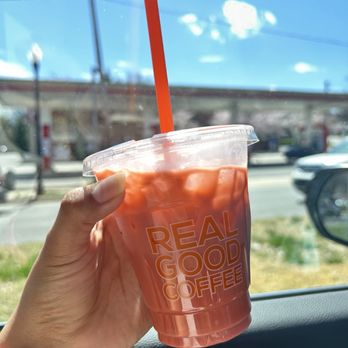Compass Coffee - Cherry blossom  latte - Coffee & Tea Near Me - Fairfax, Virginia