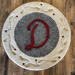Custom initial area rug