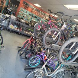A bunch of used and new bikes