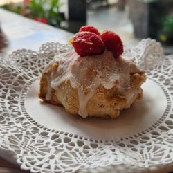 Hermosa Cafe - Lemon raspberry scone.