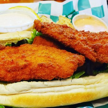 Buxton Munch - Po boy fried flounder - Burgers Near Me - Buxton, North Carolina Buxton Munch - Po boy fried flounder - Burgers Near Me - Buxton, North Carolina