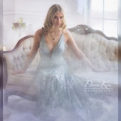 The Right Fit Dresses and Alterations - Enchanting photo of Carly Poley in her JVN by Jovani dress. Photo credit Dennis Kelly Photography