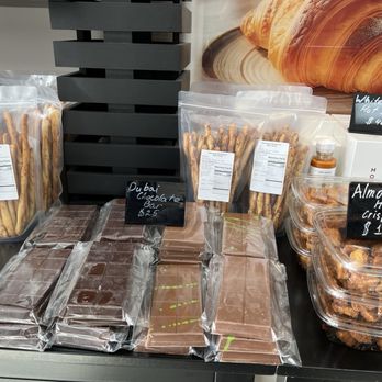 GK Pastry - The dark chocolate pistachio bar is delightful! It has a filling that is crispy and full of pistachio flavor. - Bakeries Near Me - Mountain View, California