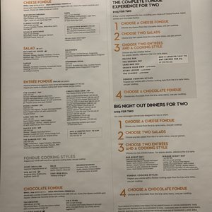 Photo of The Melting Pot - Orlando, FL, United States. Full menu- November 2021