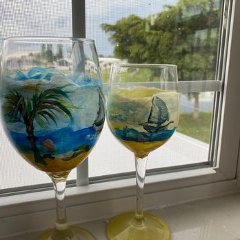 Art in the Cape - Painted goblets - Art Galleries Near Me - Cape Coral, Florida Art in the Cape - Painted goblets - Art Galleries Near Me - Cape Coral, Florida