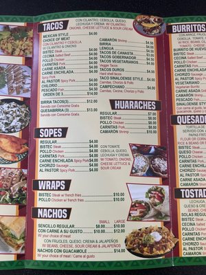 Menu photo 2 Taqueria Sinaloense Bronx, NY