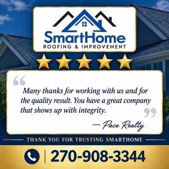 SmartHome Roofing and Improvement - Roofing Near Me - Glasgow, Kentucky SmartHome Roofing and Improvement - Roofing Near Me - Glasgow, Kentucky