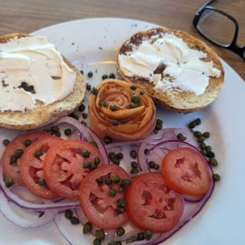 Little Brown Hen Cafe - Lox and bagel - beautiful, tasty, and a surprise. - Breakfast & Brunch Near Me - Florence, Oregon Little Brown Hen Cafe - Lox and bagel - beautiful, tasty, and a surprise. - Breakfast & Brunch Near Me - Florence, Oregon