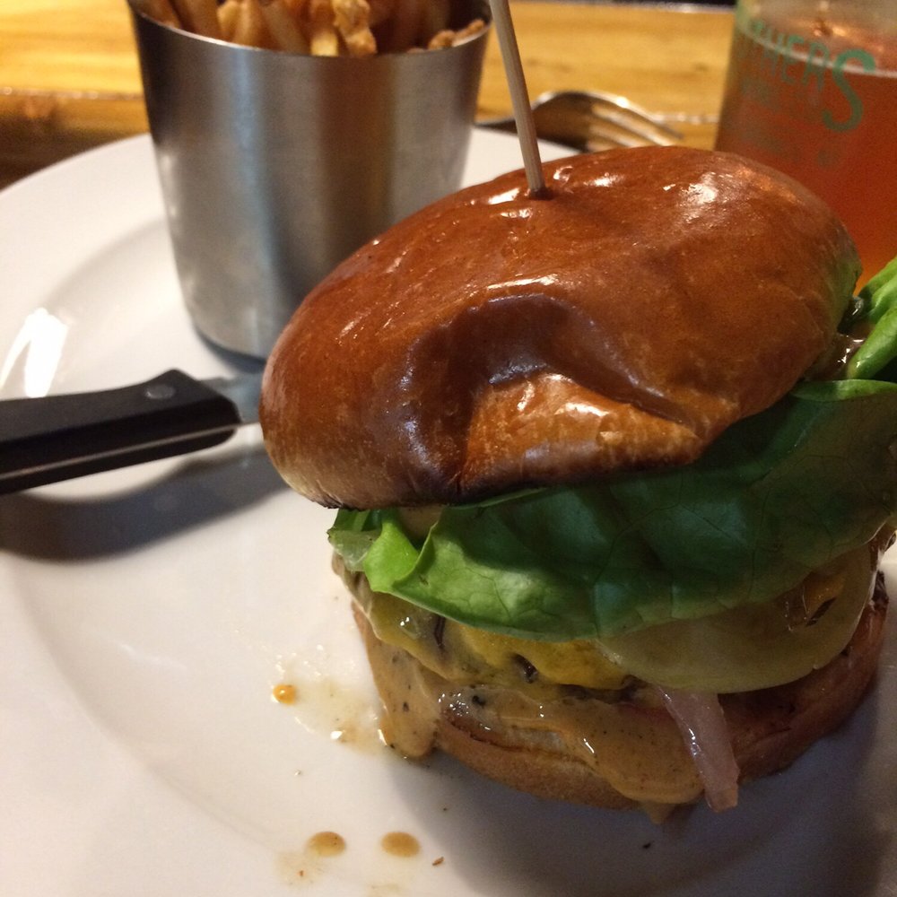 Druthers Brewing Company - The Druthers burger and shoestring fries - Burgers Near Me - Albany, New York Druthers Brewing Company - The Druthers burger and shoestring fries - Burgers Near Me - Albany, New York