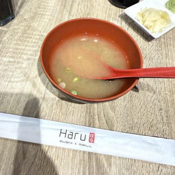 Haru Sushi And Grill - Miso soup - Sushi Bars Near Me - Glendale, Arizona