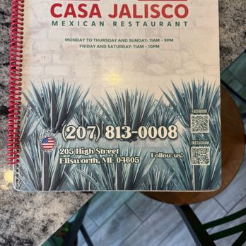 Casa Jalisco - Menu/address - Mexican Near Me - Ellsworth, Maine Casa Jalisco - Menu/address - Mexican Near Me - Ellsworth, Maine