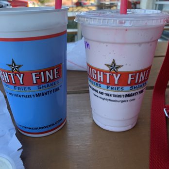 Mighty Fine Burgers Sunset Valley - Drink and Peppermint shake - Burgers Near Me - Austin, Texas Mighty Fine Burgers Sunset Valley - Drink and Peppermint shake - Burgers Near Me - Austin, Texas