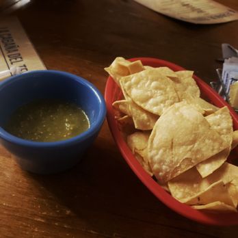La Cabaña Del Tequila - Free chips and green salsa - Mexican Near Me - Alpine, Wyoming